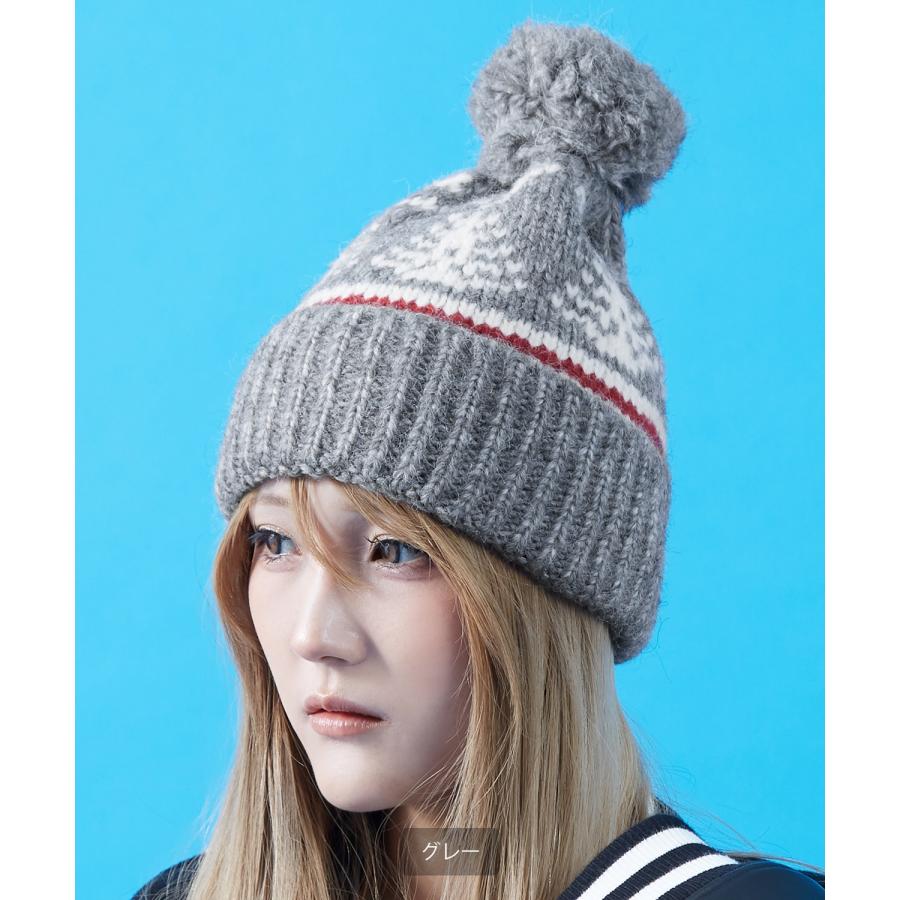 ニット帽 メンズ ニット帽子 ニットキャップ ビーニー 帽子 ボンボン カジュアル ストリート スケーター アメカジ 古着MIX 韓国ファッション | improves | 08