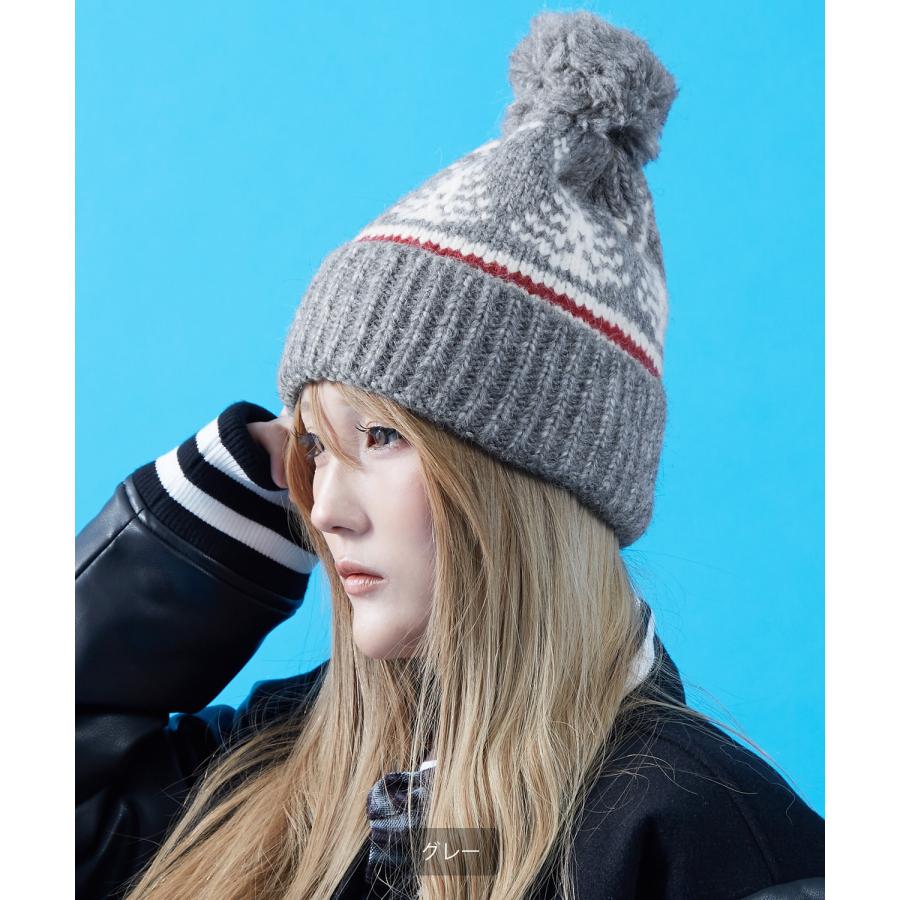 ニット帽 メンズ ニット帽子 ニットキャップ ビーニー 帽子 ボンボン カジュアル ストリート スケーター アメカジ 古着MIX 韓国ファッション | improves | 09