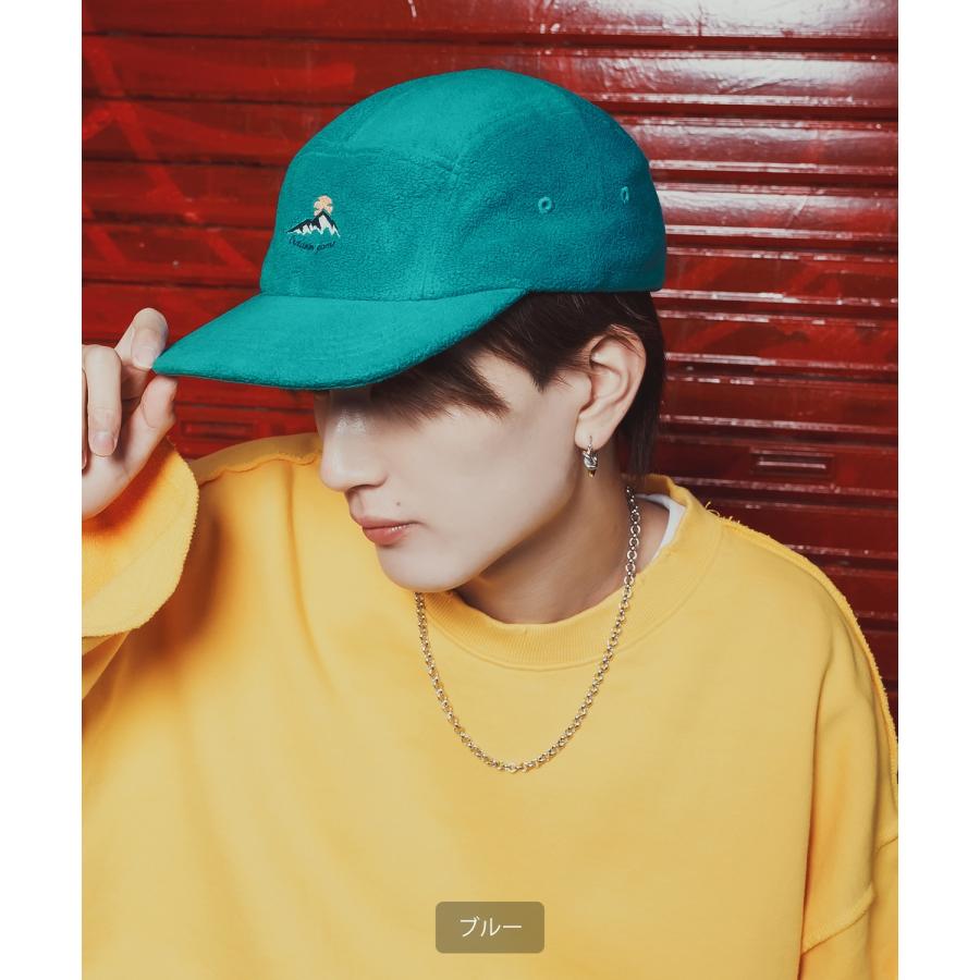 キャップ メンズ 帽子 ジェットキャップ フリース ロゴ ローキャップ スケーター ストリート アウトドア アメカジ カジュアル 韓国ストリート | improves | 05