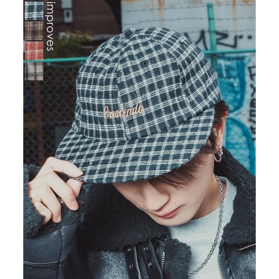 チェック柄 キャップ メンズ レディース ベースボールキャップ ローキャップ BBキャップ タータンチェック グレンチェック 刺しゅう 帽子 カジュアル ストリート | improves
