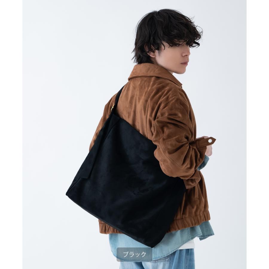 ショルダーバッグ メンズ スエード調 カバン 鞄 通学 通勤 旅行 きれいめ カジュアル 古着MIX 韓国ファッション Y2K ブラック ブラウン | improves | 03