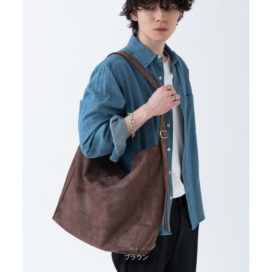 ショルダーバッグ メンズ スエード調 カバン 鞄 通学 通勤 旅行 きれいめ カジュアル 古着MIX 韓国ファッション Y2K ブラック ブラウン | improves | 07