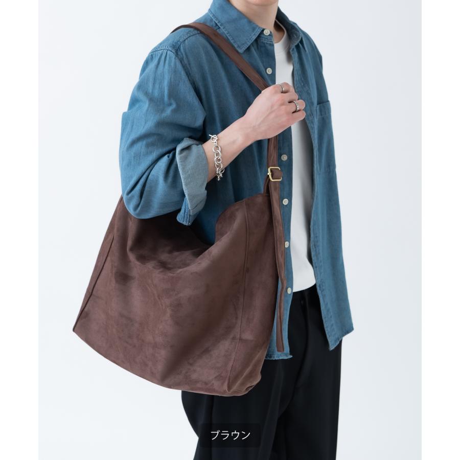 ショルダーバッグ メンズ スエード調 カバン 鞄 通学 通勤 旅行 きれいめ カジュアル 古着MIX 韓国ファッション Y2K ブラック ブラウン | improves | 08