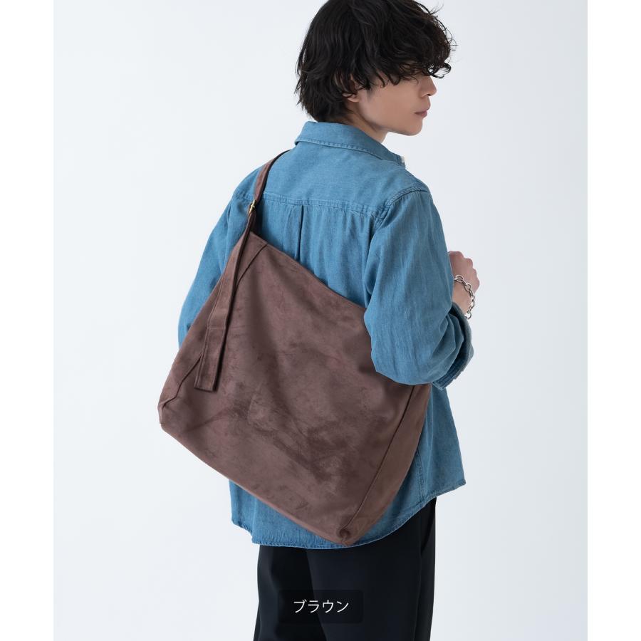 ショルダーバッグ メンズ スエード調 カバン 鞄 通学 通勤 旅行 きれいめ カジュアル 古着MIX 韓国ファッション Y2K ブラック ブラウン | improves | 09