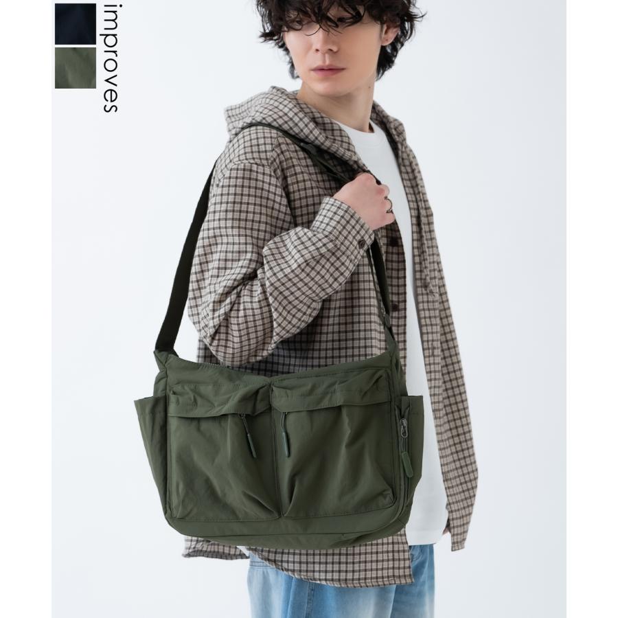 ショルダーバッグ メンズ ナイロン ボディバッグ サコッシュ 鞄 カバン バック フリーサイズ アメカジ カジュアル 古着MIX スケーター ストリート 韓国 | improves