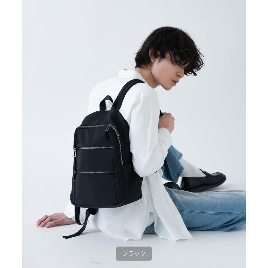 リュック メンズ ナイロン バックパック 鞄 通勤 旅行 大容量 ナイロン きれいめ カジュアル ユニセックス 韓国ファッション Y2K ブラック | improves | 02
