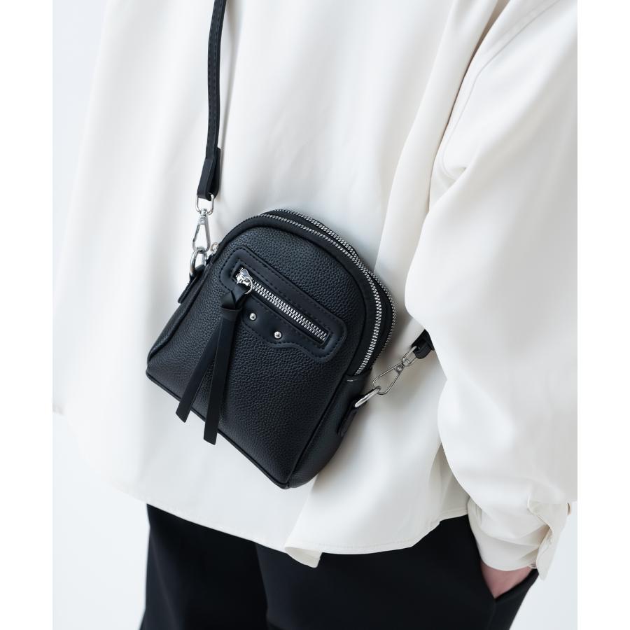 ショルダーバッグ メンズ 合皮 レザー カバン 鞄 通学 通勤 旅行 きれいめ カジュアル 古着MIX 韓国ファッション Y2K ブラック | improves | 05