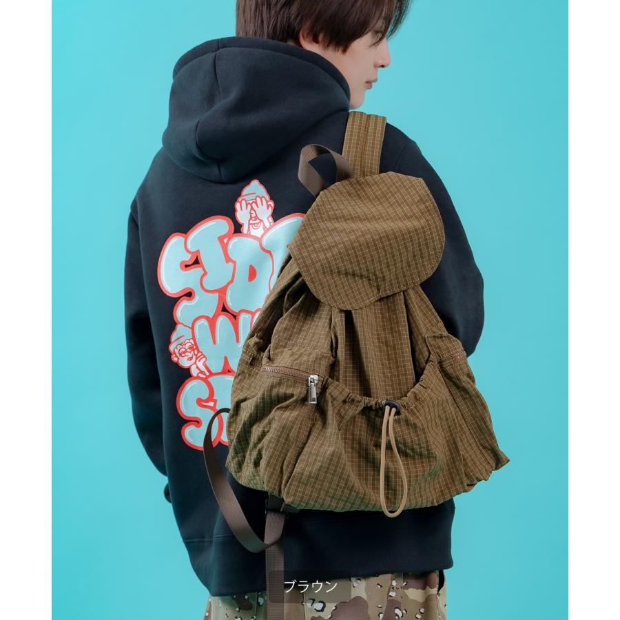 リュック メンズ ナイロン チェック柄 バックパック 鞄 通勤 旅行 大容量 きれいめ カジュアル ユニセックス 韓国ファッション Y2K ブラック グレー ブラウン | improves | 06