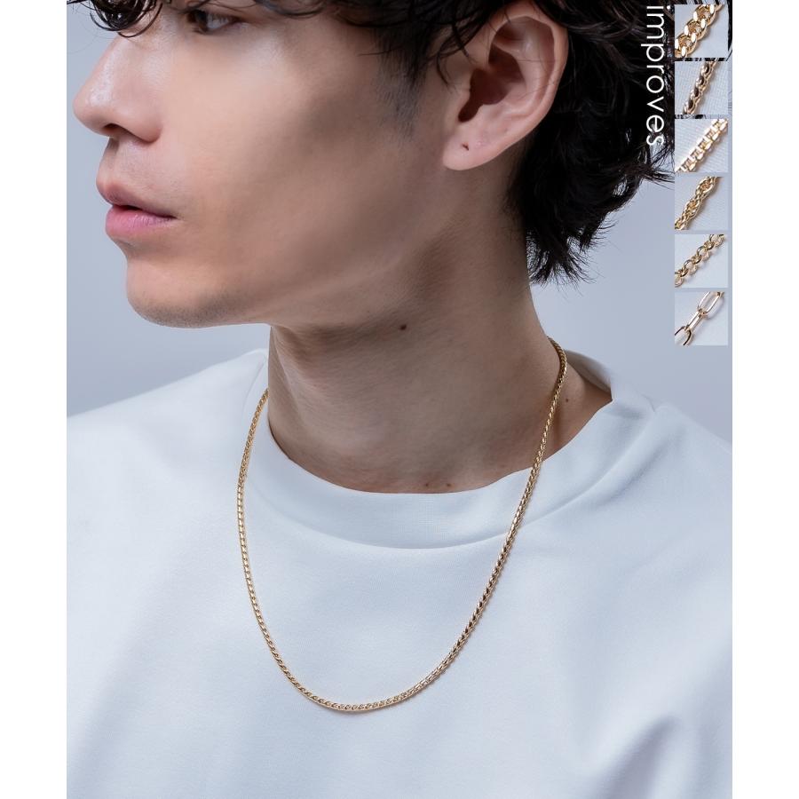 ネックレス ゴールド 50cm メンズ チェーン レディース ストリート 韓国ファッション アクセサリー シンプル 喜平 かっこいい 男女兼用 ギフト ユニセックス | improves