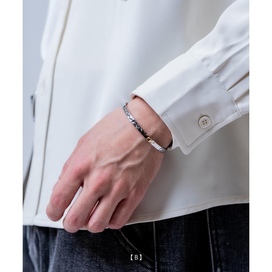 シルバーハーフバングルブレスレット メンズ レディース シルバー ブレスレット バングル アクセサリー シンプル ペア プレゼント ギフト | improves | 06