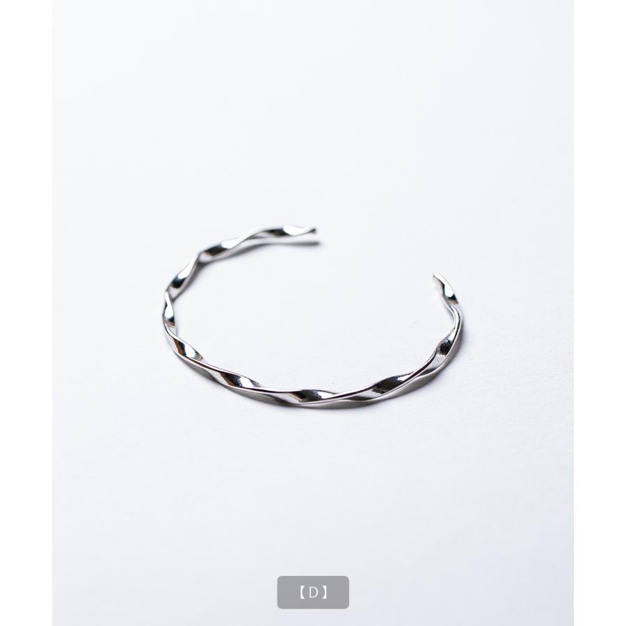 シルバーハーフバングルブレスレット メンズ レディース シルバー ブレスレット バングル アクセサリー シンプル ペア プレゼント ギフト | improves | 12