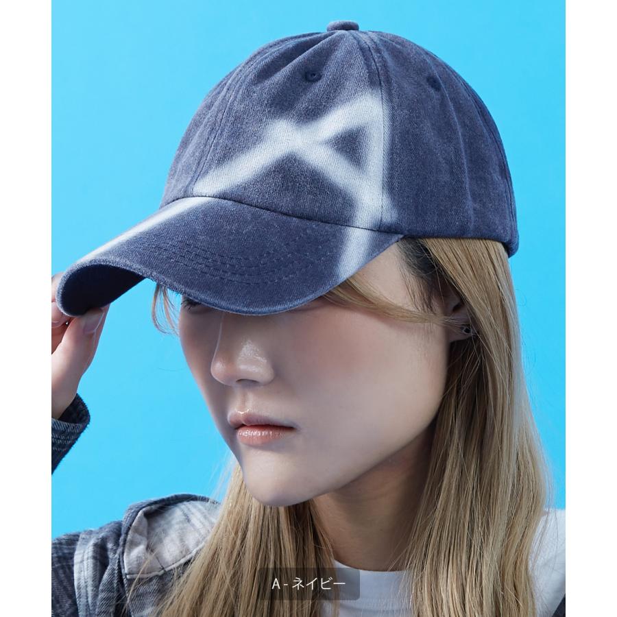 キャップ メンズ 帽子 ベースボールキャップ スプレーアート ウォッシュド ロゴ ローキャップ スケーター ストリート アメカジ カジュアル 韓国ストリート | improves | 10