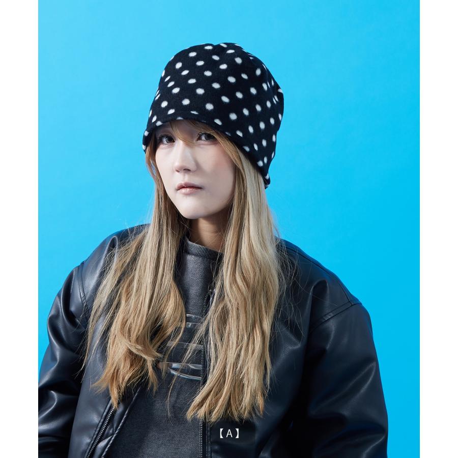 ニット帽 メンズ ニット帽子 ニットキャップ ビーニー 帽子 総柄 カジュアル ストリート スケーター アメカジ 古着MIX 韓国ファッション ブラック ブラウン | improves | 06