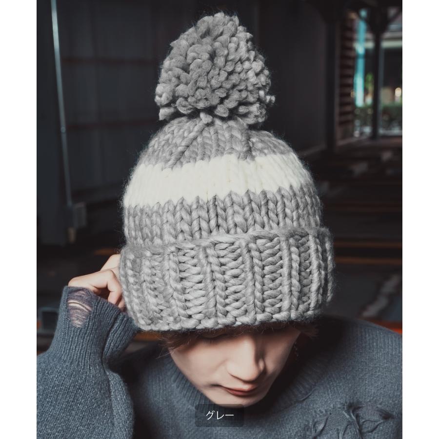 ニット帽 メンズ ニット帽子 ニットキャップ ビーニー 帽子 ボンボン カジュアル ストリート スケーター アメカジ 古着MIX 韓国ファッション | improves | 04