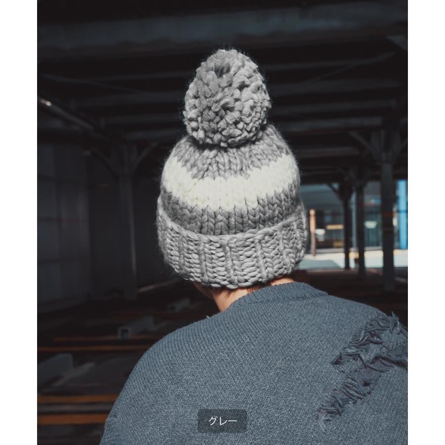 ニット帽 メンズ ニット帽子 ニットキャップ ビーニー 帽子 ボンボン カジュアル ストリート スケーター アメカジ 古着MIX 韓国ファッション | improves | 07