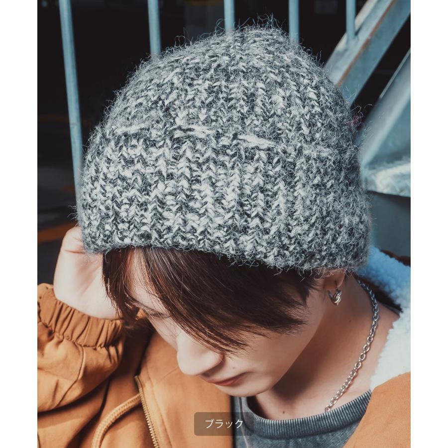ニットキャップ ビーニー メンズ レディース ふわふわ モヘア風 ミックスカラー ニット帽 ニットワッチ ストリート 古着MIX 韓国ファッション Y2K カジュアル | improves | 05