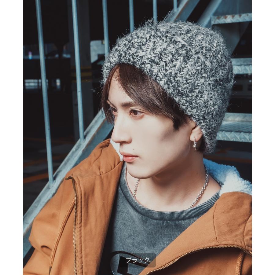 ニットキャップ ビーニー メンズ レディース ふわふわ モヘア風 ミックスカラー ニット帽 ニットワッチ ストリート 古着MIX 韓国ファッション Y2K カジュアル | improves | 06