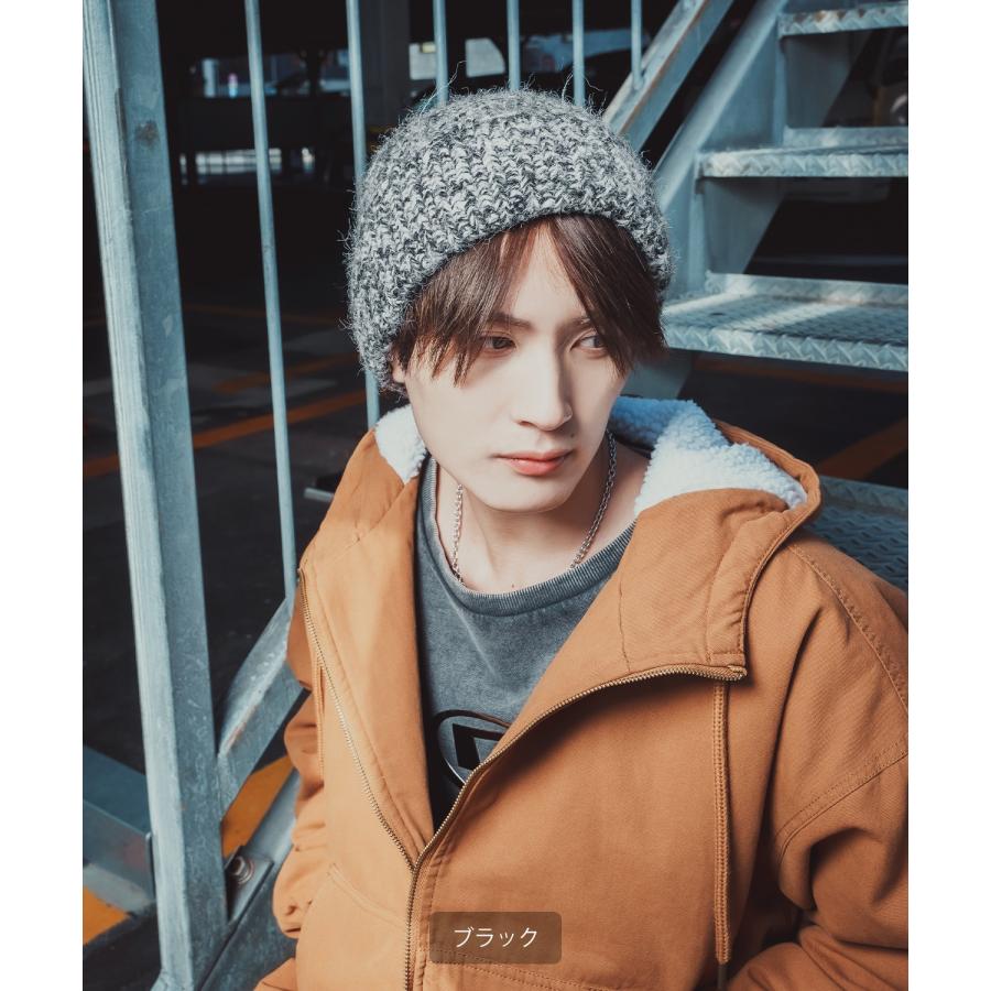 ニットキャップ ビーニー メンズ レディース ふわふわ モヘア風 ミックスカラー ニット帽 ニットワッチ ストリート 古着MIX 韓国ファッション Y2K カジュアル | improves | 07