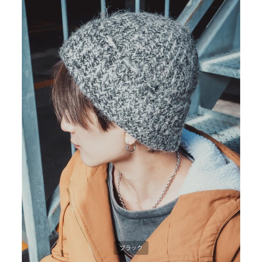 ニットキャップ ビーニー メンズ レディース ふわふわ モヘア風 ミックスカラー ニット帽 ニットワッチ ストリート 古着MIX 韓国ファッション Y2K カジュアル | improves | 08