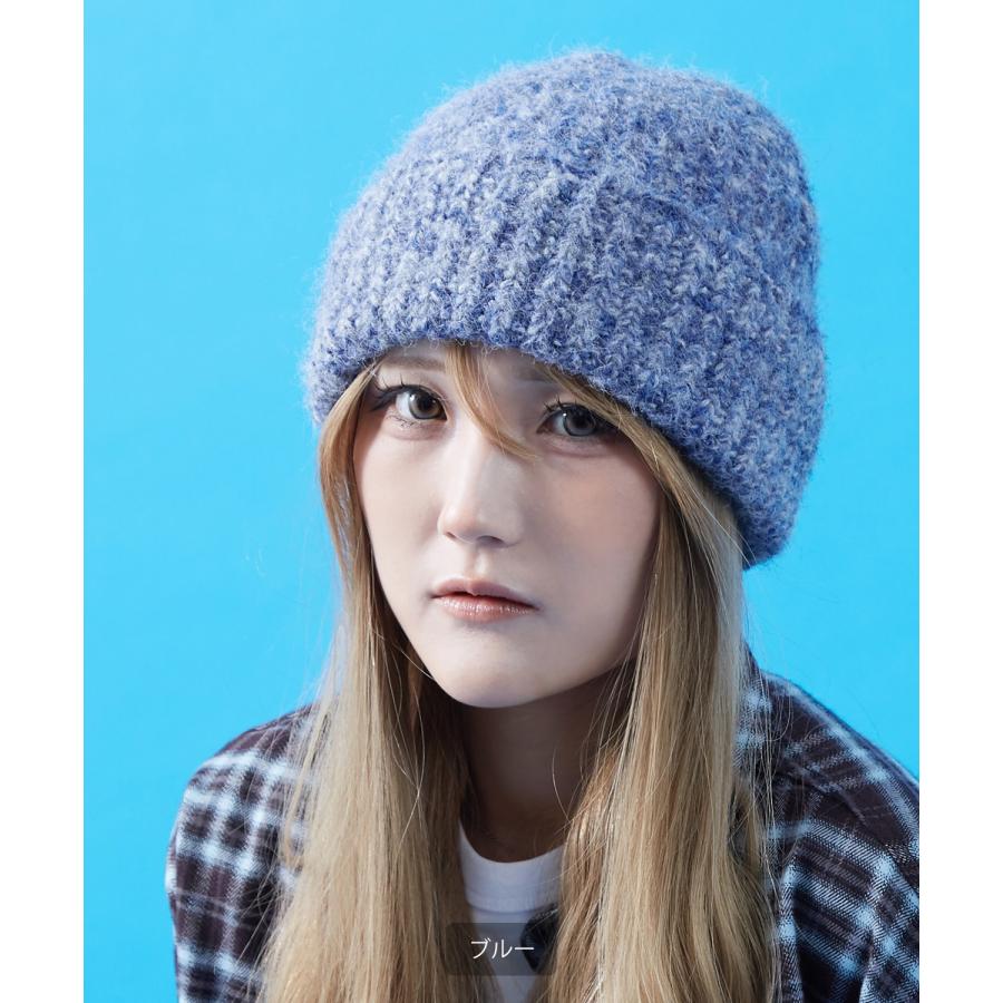 ニットキャップ ビーニー メンズ レディース ふわふわ モヘア風 ミックスカラー ニット帽 ニットワッチ ストリート 古着MIX 韓国ファッション Y2K カジュアル | improves | 13