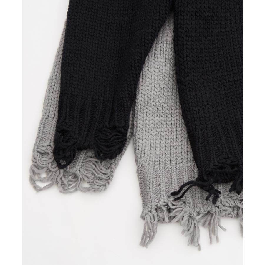 カーディガン 長袖 メンズ グランジ ロック ダメージ加工 ゆったり ビッグシルエット ニット ストリート V系 K-POP 韓国ファッション ルーズ ユニセックス | improves | 17