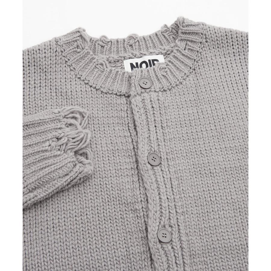 カーディガン 長袖 メンズ グランジ ロック ダメージ加工 ゆったり ビッグシルエット ニット ストリート V系 K-POP 韓国ファッション ルーズ ユニセックス | improves | 18