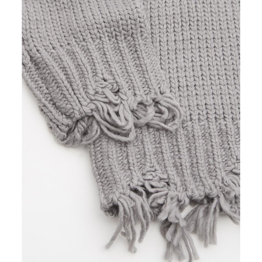 カーディガン 長袖 メンズ グランジ ロック ダメージ加工 ゆったり ビッグシルエット ニット ストリート V系 K-POP 韓国ファッション ルーズ ユニセックス | improves | 19