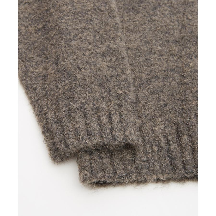 ポロニット セーター メンズ レディース モヘアライク ルーズシルエット ボリューム袖 長袖 カーリーニット レトロ カジュアル ユニセックス ゆるニット | improves | 17