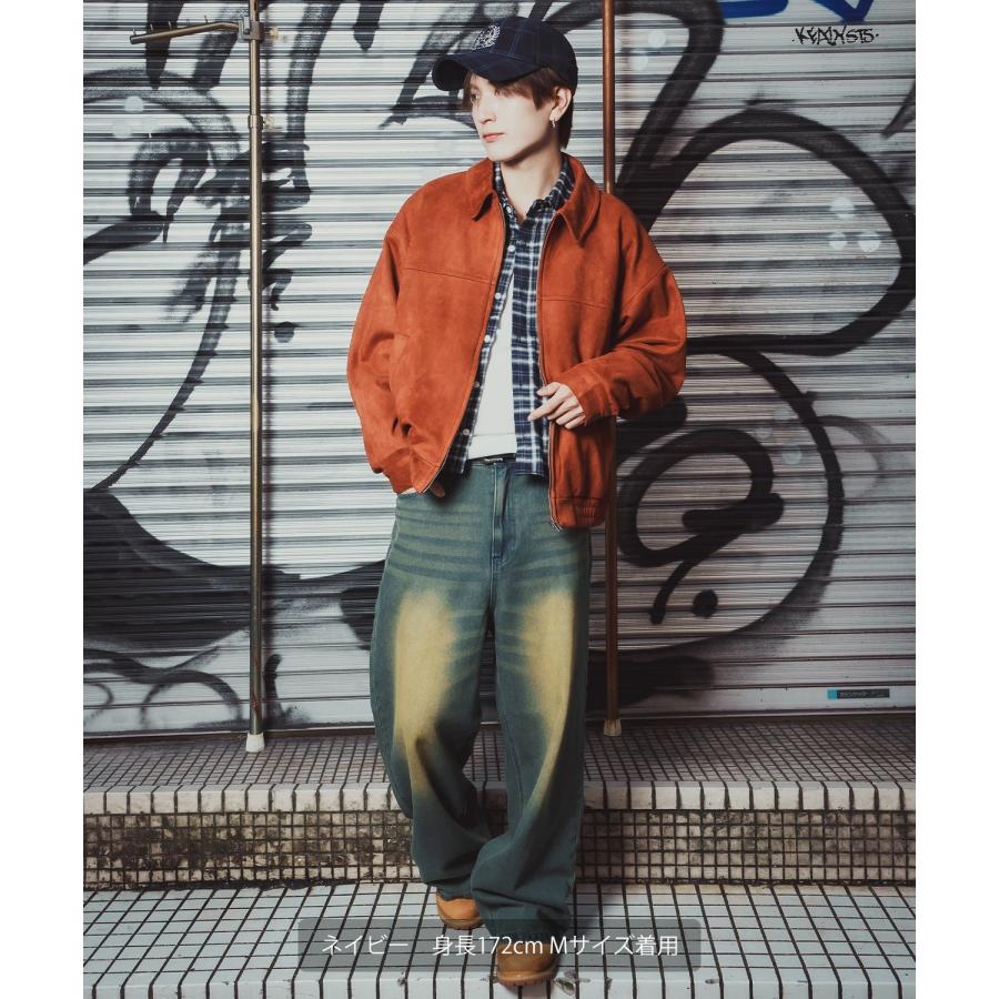 チェックシャツ クロップド丈 メンズ 長袖シャツ グランジファッション ストリート オーバーサイズ ビッグシルエット Y2K 韓国 古着MIX アメカジ カジュアル | improves | 17