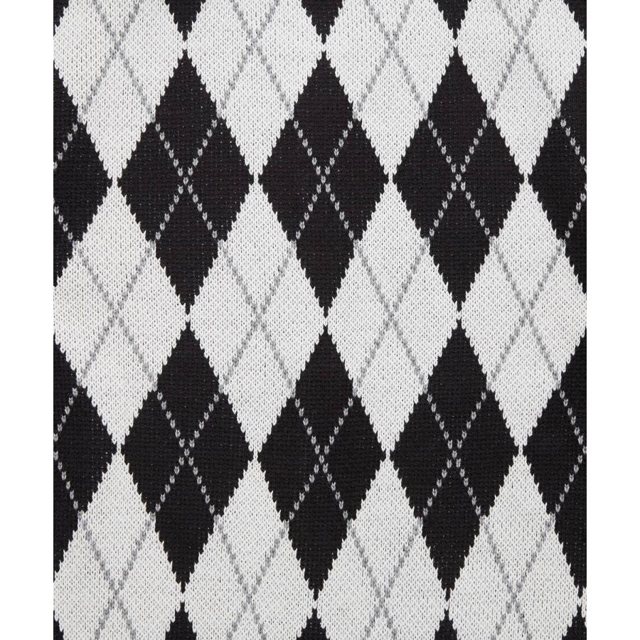 アーガイルカーディガン メンズ レディース ニット 総柄 オーバーサイズ ビッグシルエット 韓国ファッション ストリート 古着MIX 秋 冬 | improves | 15