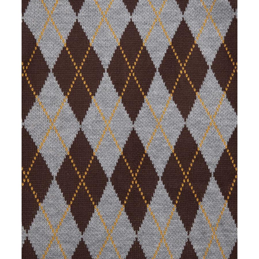 アーガイルカーディガン メンズ レディース ニット 総柄 オーバーサイズ ビッグシルエット 韓国ファッション ストリート 古着MIX 秋 冬 | improves | 16