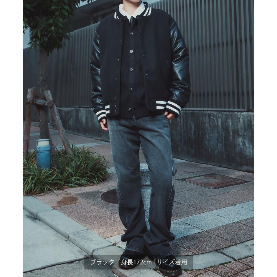 ニットカーディガン メンズ レディース オーバーサイズ ざっくり カーデ ルーズ ビッグシルエット シャギー モヘア Vネック クルーネック 古着MIX 韓国 | improves | 20