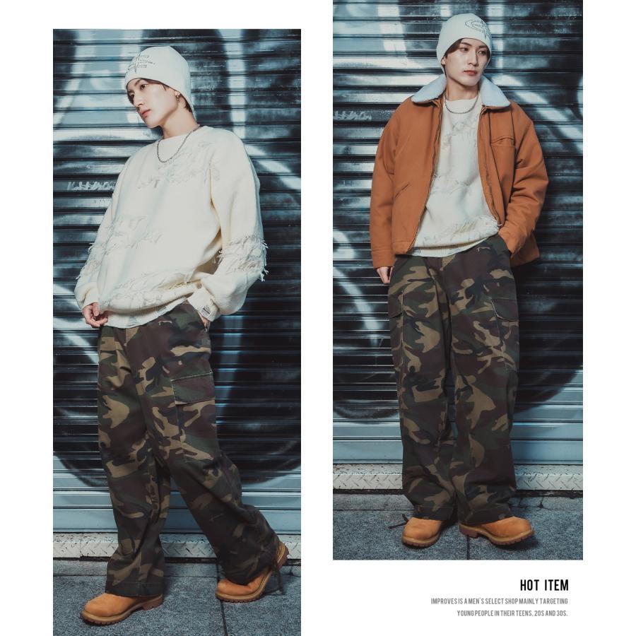 ダメージセーター グランジニット メンズ ストリート系 モード系 トップス セーター 大きめ ルーズシルエット 韓国ファッション 古着MIX | improves | 19