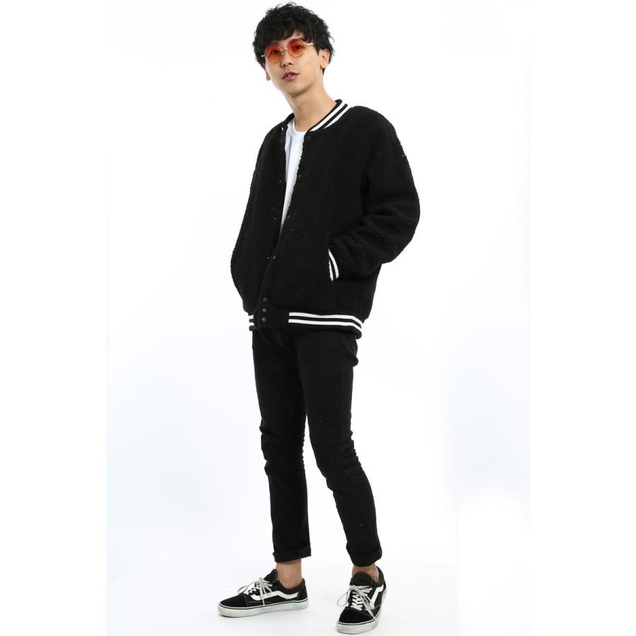 スタジャン メンズ ボアジャケット シープボア 黒 ゆったり ビッグシルエット スタジアムジャケット ジャンバー ジャンパー Improves インプローブス 通販 Yahoo ショッピング