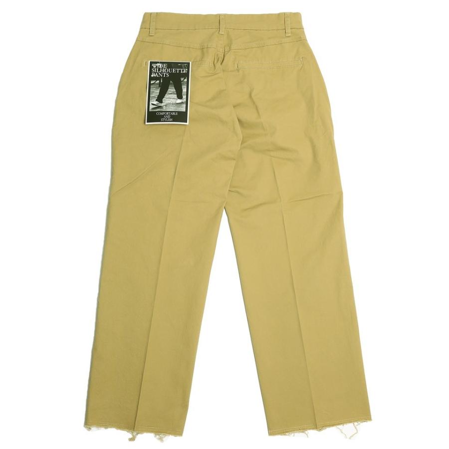 チノパンツ メンズ ワイドパンツ アンクルパンツ テーパードパンツ センタープレス アンクル丈 黒 | improves | 10