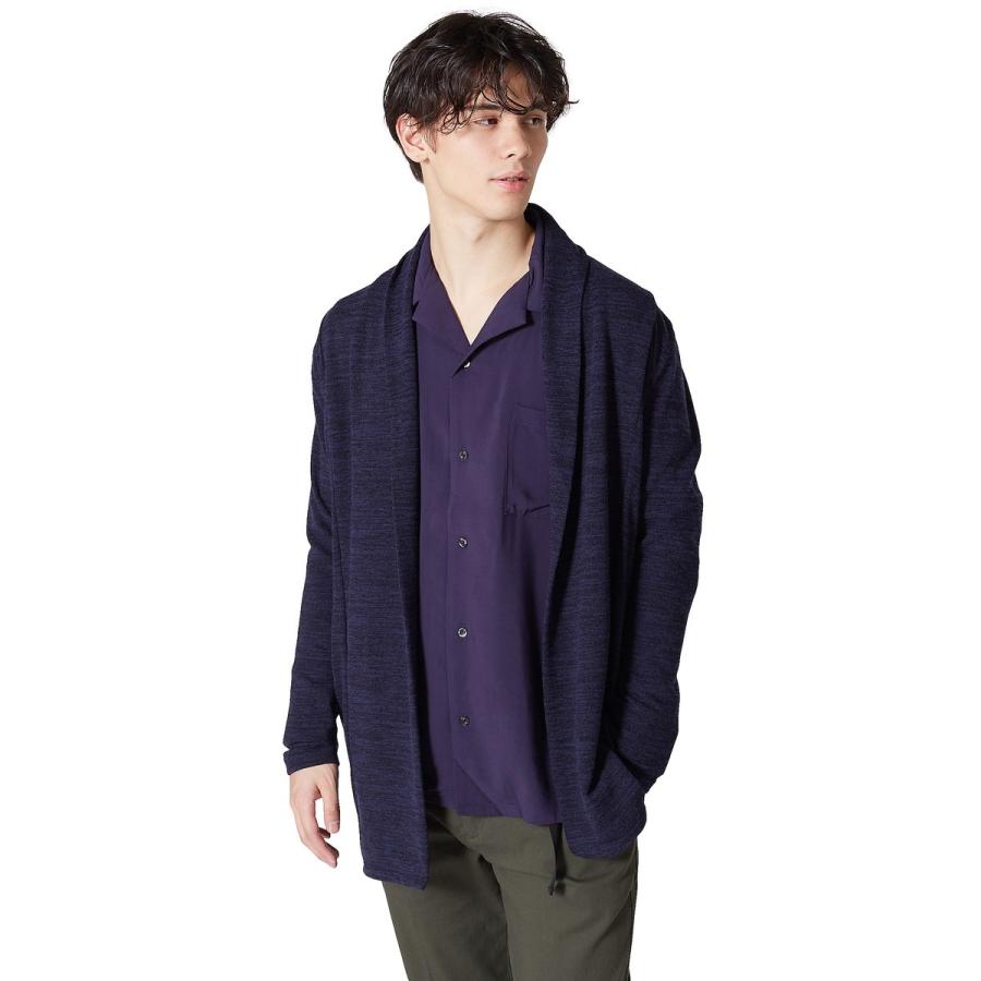 ショール カーディガン メンズ ニット セーター ショールカラー 春 アウター ジャケット オーバーサイズ ベージュ ネイビー | improves | 03