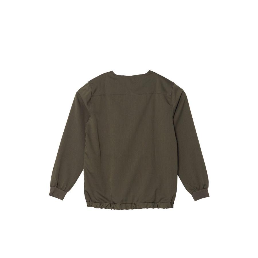 スーツ生地 Vジップ カーディガン メンズ 春 アウター ジャケット ブルゾン ジャンパー ジャンバー カーキ グレー きれいめ | improves | 09