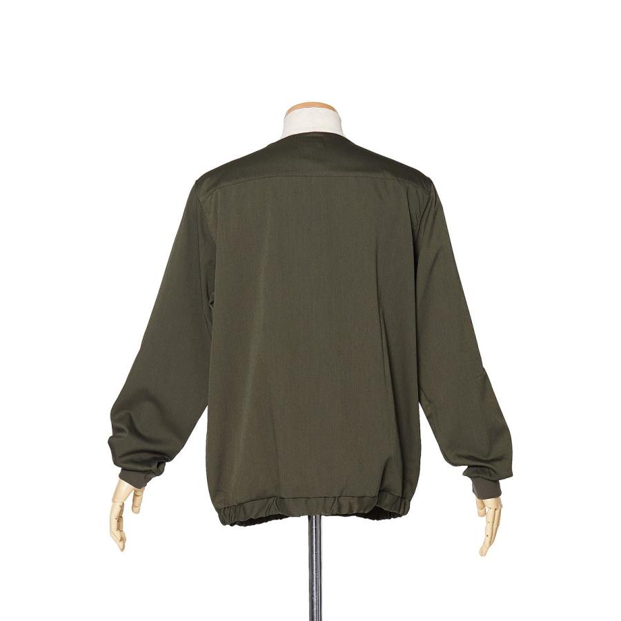 スーツ生地 Vジップ カーディガン メンズ 春 アウター ジャケット ブルゾン ジャンパー ジャンバー カーキ グレー きれいめ | improves | 12