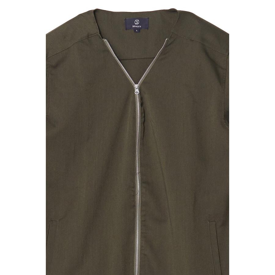 スーツ生地 Vジップ カーディガン メンズ 春 アウター ジャケット ブルゾン ジャンパー ジャンバー カーキ グレー きれいめ | improves | 13