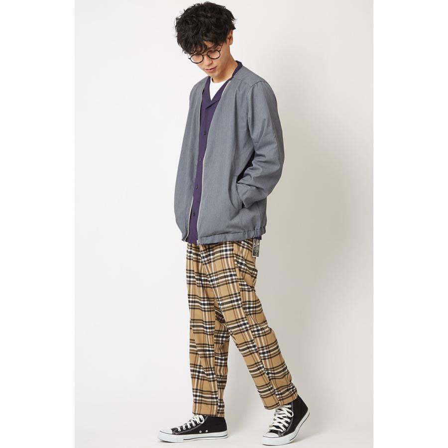 スーツ生地 Vジップ カーディガン メンズ 春 アウター ジャケット ブルゾン ジャンパー ジャンバー カーキ グレー きれいめ | improves | 03