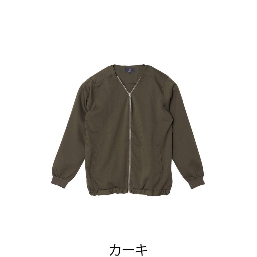 スーツ生地 Vジップ カーディガン メンズ 春 アウター ジャケット ブルゾン ジャンパー ジャンバー カーキ グレー きれいめ | improves | 04