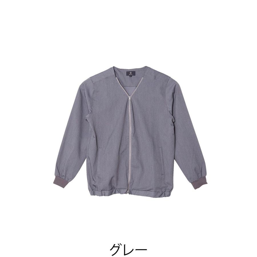 スーツ生地 Vジップ カーディガン メンズ 春 アウター ジャケット ブルゾン ジャンパー ジャンバー カーキ グレー きれいめ | improves | 07