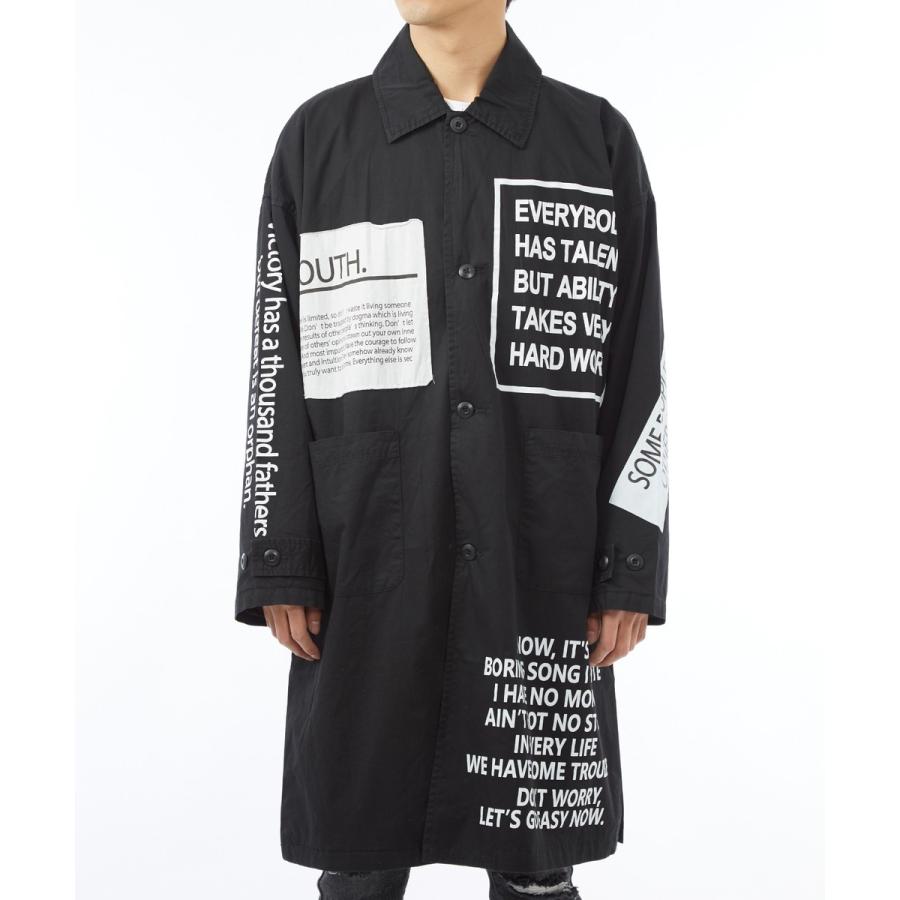 ビッグシルエット コート メンズ ロング オーバーサイズ ミリタリージャケット ロングコート ビックシルエット アウター 黒 | improves | 09