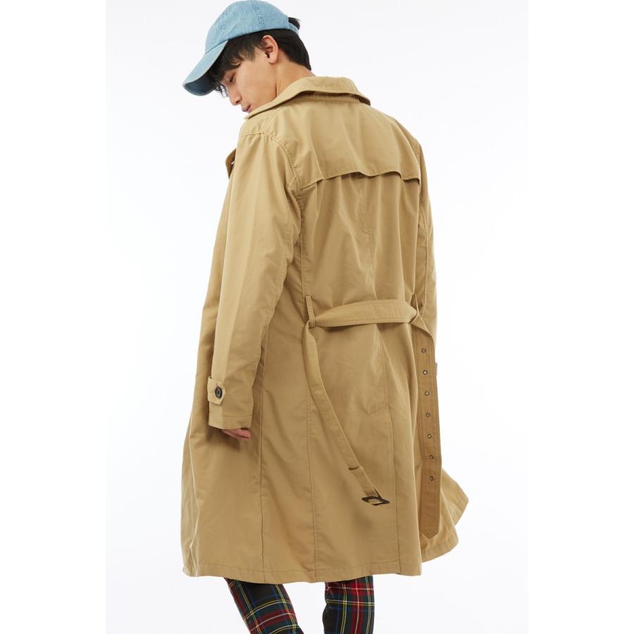 ロング トレンチコート メンズ ロングコート ロング丈 ミリタリー コート 春 アウター デニム ジャケット ベージュ 黒 | improves | 02