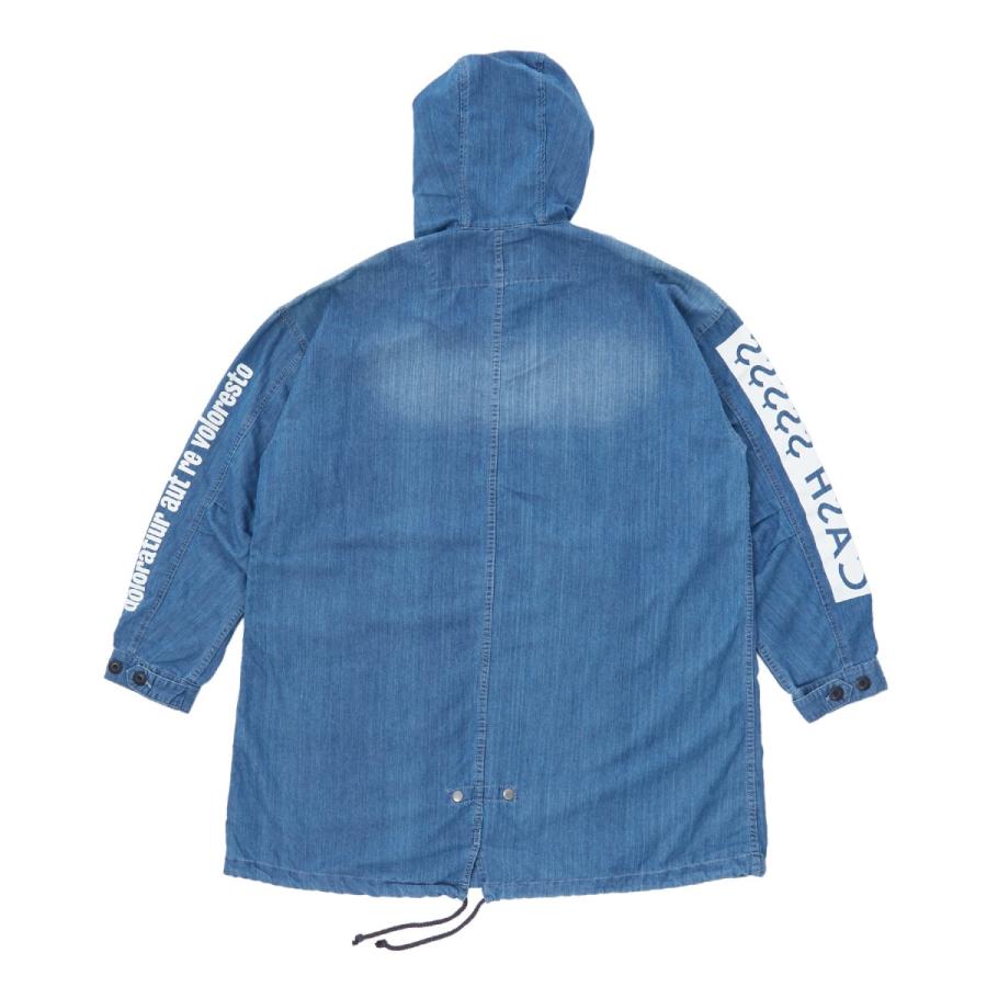 ビッグシルエット モッズコート メンズ 大きいサイズ ロングコート ビッグサイズ ミリタリージャケット デニム 黒  ストリート系 | improves | 05