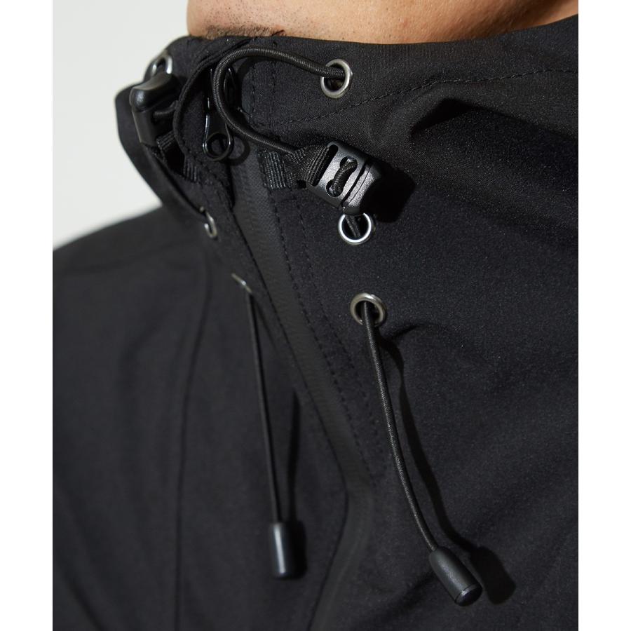 マウンテンパーカー メンズ 迷彩 チェック マンパー ライトジャケット ボリュームネック ナイロン カモフラ 黒 ストリート系 | improves | 14