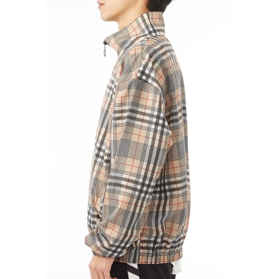 ビッグシルエット チェック ナイロンジャケット メンズ ストリート 春 アウター ブルゾン ジャンパー トラックジャケット | improves | 14