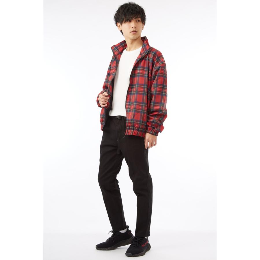 ビッグシルエット チェック ナイロンジャケット メンズ ストリート 春 アウター ブルゾン ジャンパー トラックジャケット | improves | 04