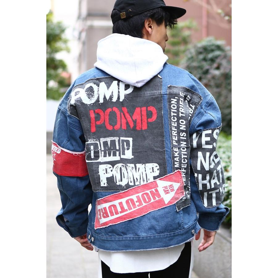 ビッグシルエット ジージャン メンズ Gジャン デニムジャケット オーバーサイズ ビッグサイズ 春 アウター ブルゾン | improves | 12