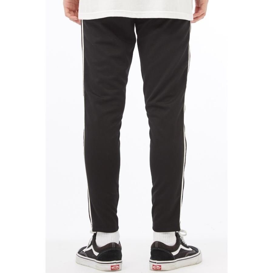 サイドジップ ジャージ ラインパンツ メンズ ダンス サイドライン パンツ ラインジャージ スキニー トラックパンツ 黒 | improves | 08